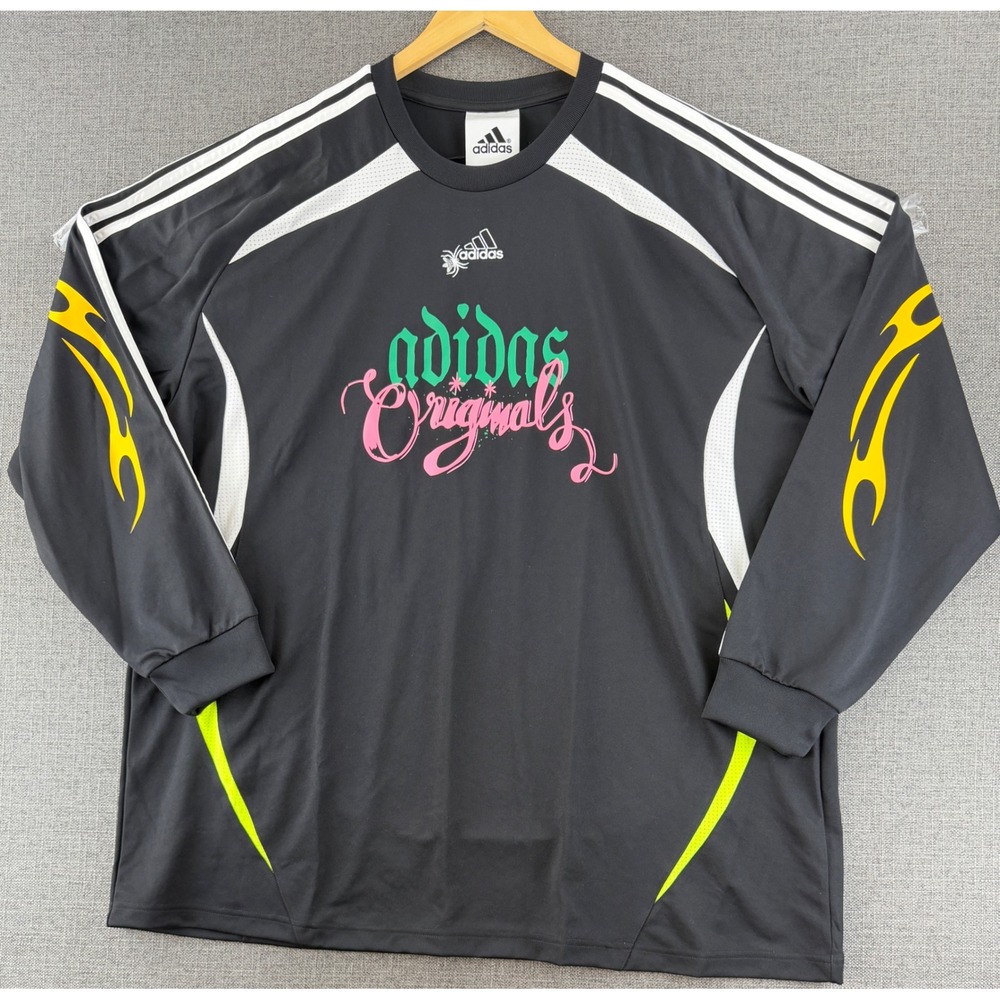 Adidas Originals Men Black Long Sleeve Goalie Jersey Spider Graphic 2XL Jersey